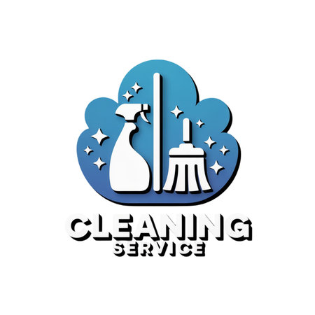 Cleaning service logo design template. Cleaning company logotype.の素材