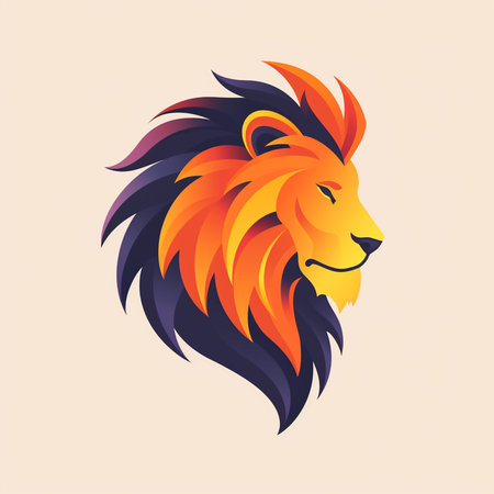 Lion head vector icon. Lion head vector icon. Lion head vector icon.の素材
