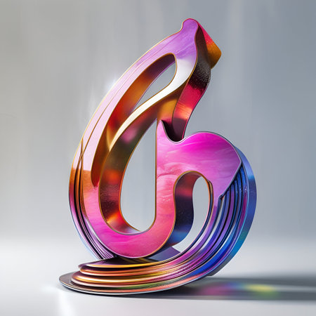 Glossy 3d letter B uppercase. Glossy multicolor font with glossy surface.の素材