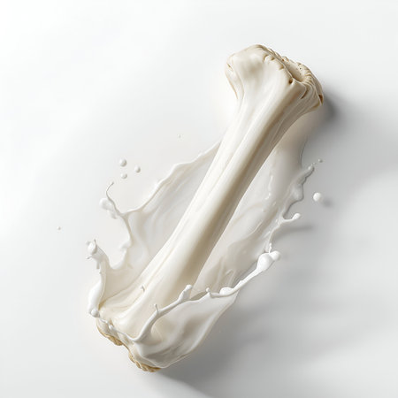 Milk splash isolated on white background. Clipping path included.の素材