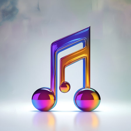 3d music icon on a white background. 3d rendering.の素材