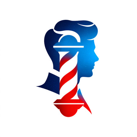 Barbershop logo, barbershop emblem, barbershop logo.の素材