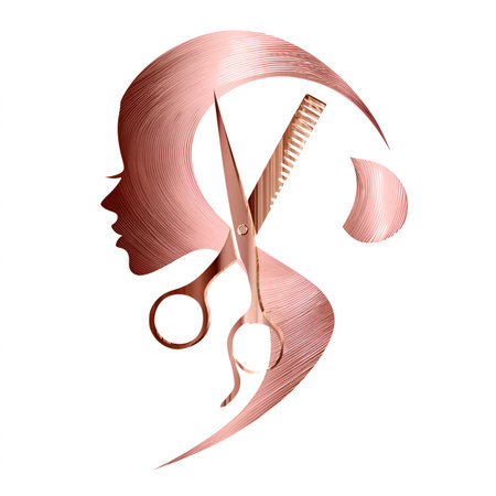 Haircut concept. Hairdresser scissors and comb. Vector illustrationの素材