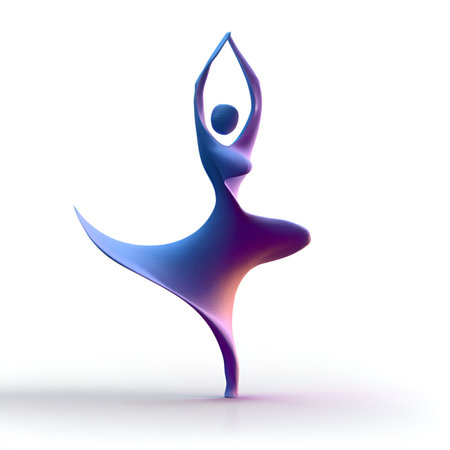 3d illustration of yoga pose in the form of a star.の素材