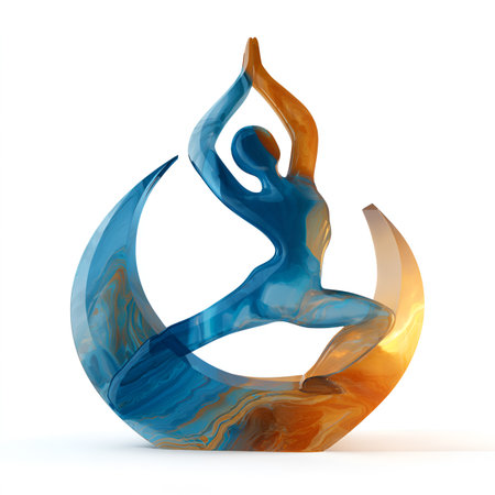 3d illustration of a man meditating in lotus pose isolated on white backgroundの素材