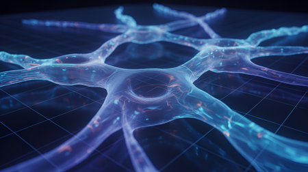 3D illustration of abstract digital fractal,digital art works.の素材