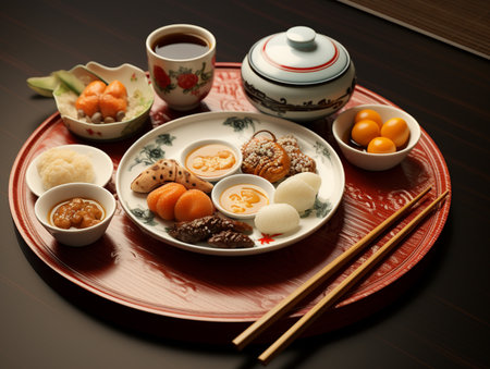 Korean food Songpyeon, half-moon-shaped rice cakeの素材