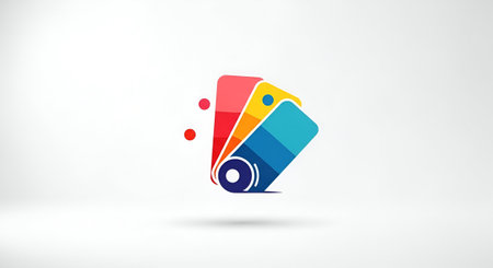 Camera Color Palette Icon on White Background. Vector Illustration.の素材
