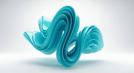 3d render, abstract background, blue waves, computer generated imagesの素材