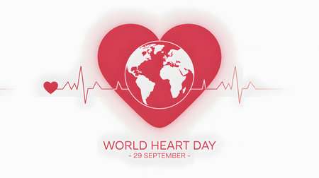 World Heart Day illustration. World Heart Day vector background.の素材