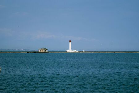 Landscape with lighthouseの写真素材