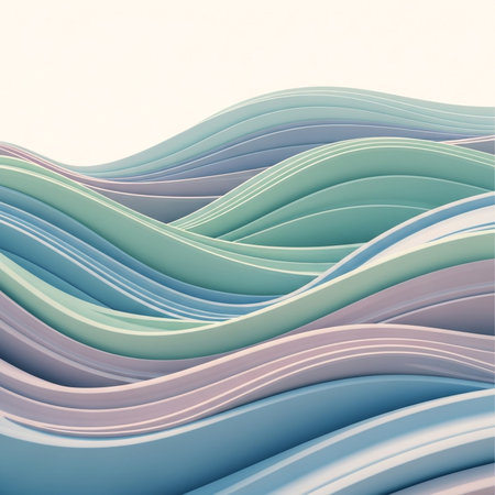Abstract wavy background. 3d rendering, 3d illustration.の素材