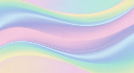 abstract background with colorful smooth wavy lines in pastel colorsの素材