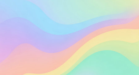 Abstract background with wavy lines in pastel colors. Vector illustration.の素材