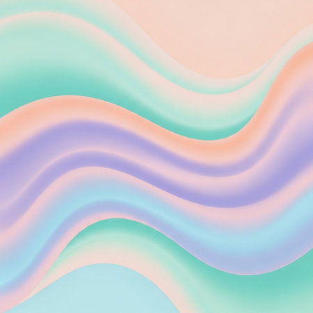 Abstract background with wavy pattern in pastel colors. Vector illustration.の素材
