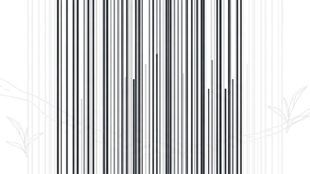 Black and white barcode on a white background. Vector illustration.の素材