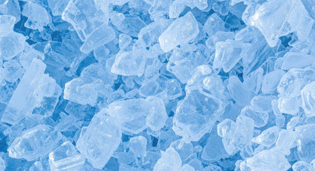 close up of ice cube texture in blue tone. background and texture