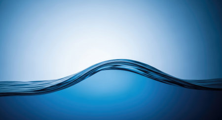 Blue water wave background with some smooth lines in it (3d render)