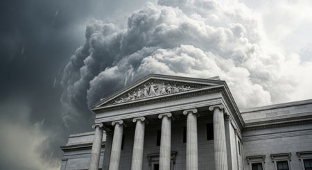 The United States Supreme Court building in Washington DC, United States.