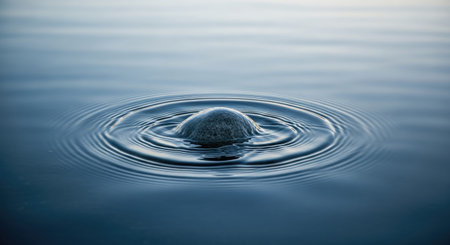 A close-up image of a water ripple, symbolizing the importance of water on World Water Day,...