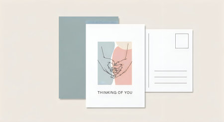 A blurry image of three rectangular objects, one with a tree design on a pink and grey background