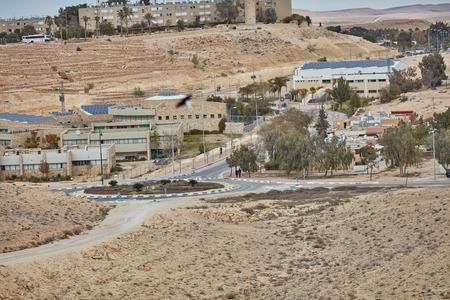 A settlement in the Negev desert, Israelの写真素材