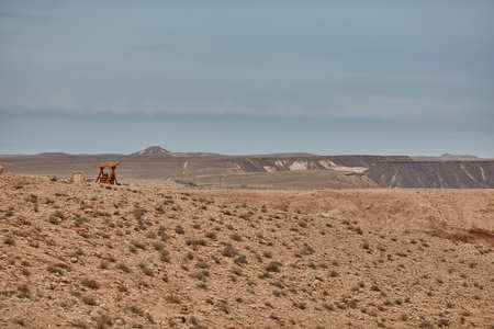 Maktesh Ramon place in the Negev desert, Israelの写真素材