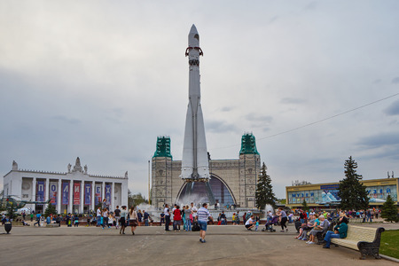 Russia, Moscow, VDNH park in the centerのeditorial素材