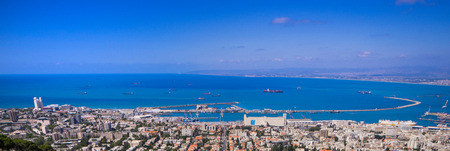Haifa Bahai garden view to the seaのeditorial素材