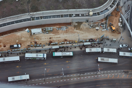 Tel Aviv - 10.06.2017: Aerial view on Tel Aviv roads and property.