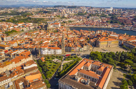 Porto in Portugal, aerial drone view