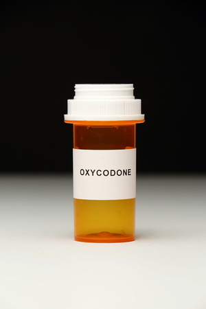 Prescription Bottle with Oxycodone Labelの写真素材