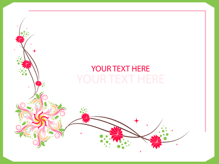 creative vector floral frame design illustration.のイラスト素材