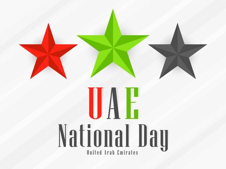 Nice and beautiful abstract for UAE National Day with nice and creative design illustration.のイラスト素材