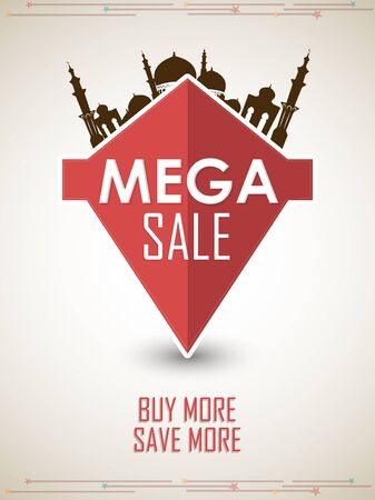 nice and beautiful abstract for Eid Mega Sale with nice and creative design illustration.のイラスト素材