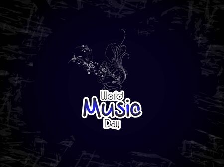 nice and beautiful abstract for World Music Day on 21st of June with nice and creative design illustration, Music Day Greetings.のイラスト素材