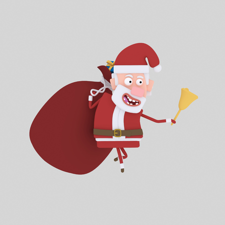 Santa claus with gifts.の写真素材