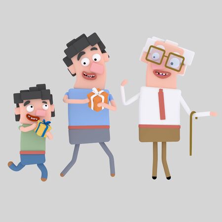 Father's day gift. 3d illustrationの写真素材