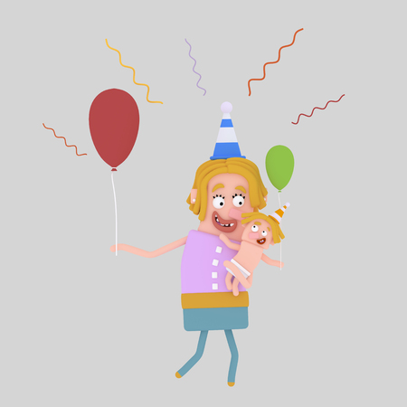 Mother's day's day.3d illustrationの写真素材