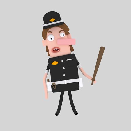 Police. 3d illustrationの写真素材