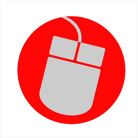 Computer mouse icon, Flat design styleのイラスト素材