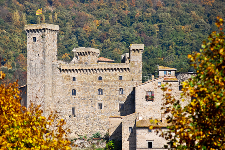 View of the Castle of Bolsena in Italyのeditorial素材
