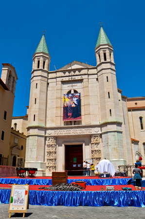 CASCIA  May 14 2011  The Basilica of Saint Rita of Cascia in Italy during the preparations for Concert Band of the Carabinieri Corps.のeditorial素材