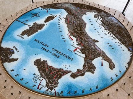 NETTUNO  August 17 2013  Strategic Mediterranean Map of the American Military Cemetery of Nettuno in Italy.のeditorial素材