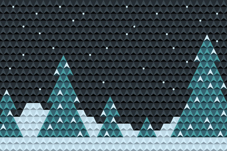 Creative geometrical Christmas cardのイラスト素材