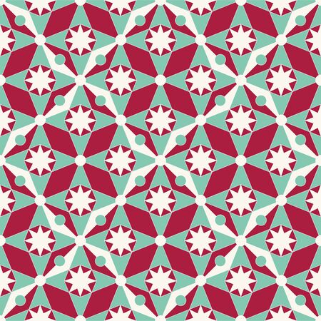 Red and green geometrical patternのイラスト素材