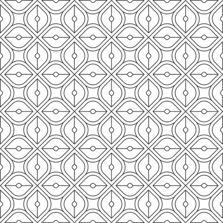 Mono line black and white geometrical patternのイラスト素材