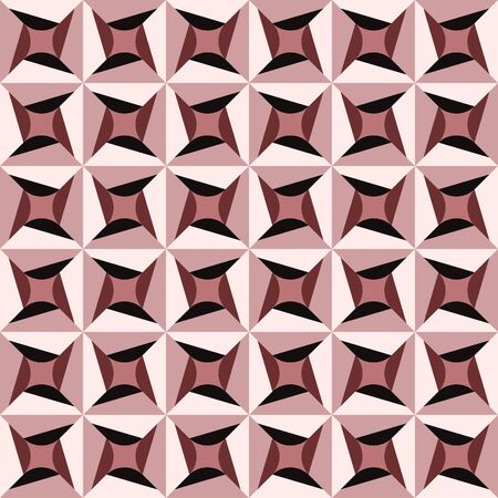Abstract geometrical brown color pattern. Visual illusionのイラスト素材