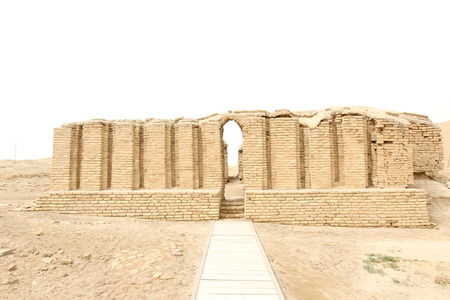 Image of the ancient city of Ur, One of the most important monuments in Iraq and that goes back to the Sumerian period which are located in the province of Dhi Qar in southern Iraq.の写真素材