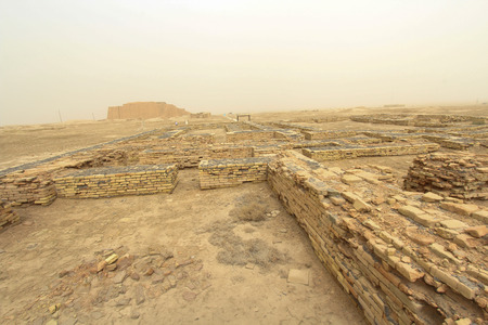 Image of the ancient city of Ur, One of the most important monuments in Iraq and that goes back to the Sumerian period which are located in the province of Dhi Qar in southern Iraq.の写真素材